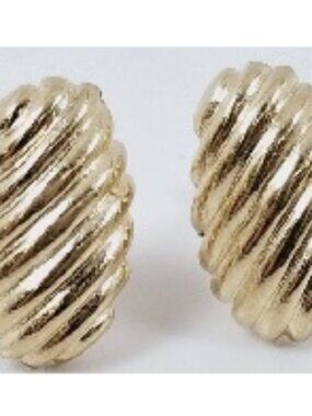 JCM Jacmel 14K Yellow Gold Panacea Textured Dome Stud Pierced Earrings